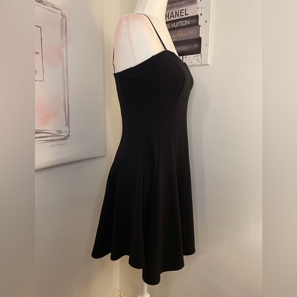 Forever 21 Sweetheart Neckline Fit & Flare Mini Dress Black Size L Juniors - Picture 5 of 13